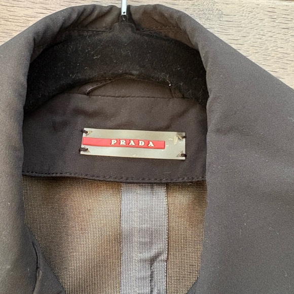 PRADA Gore-Tex Women's Black Double-Breasted Jacket - Picture 10 of 11